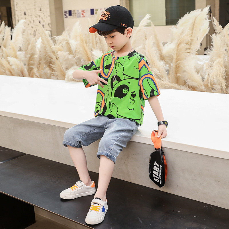 Children's Clothing Boys Summer Suits, Big Boys, Handsome Boys, Korean Style Short Sleeves