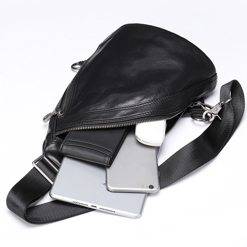 Men's Fashion Leather Messenger Bag For Business