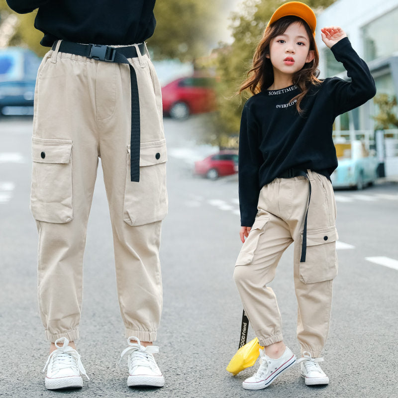 Western Style Casual Pants Children Overalls
