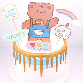 Happy Birthday Plugin Bunny Bear Paper Card Set