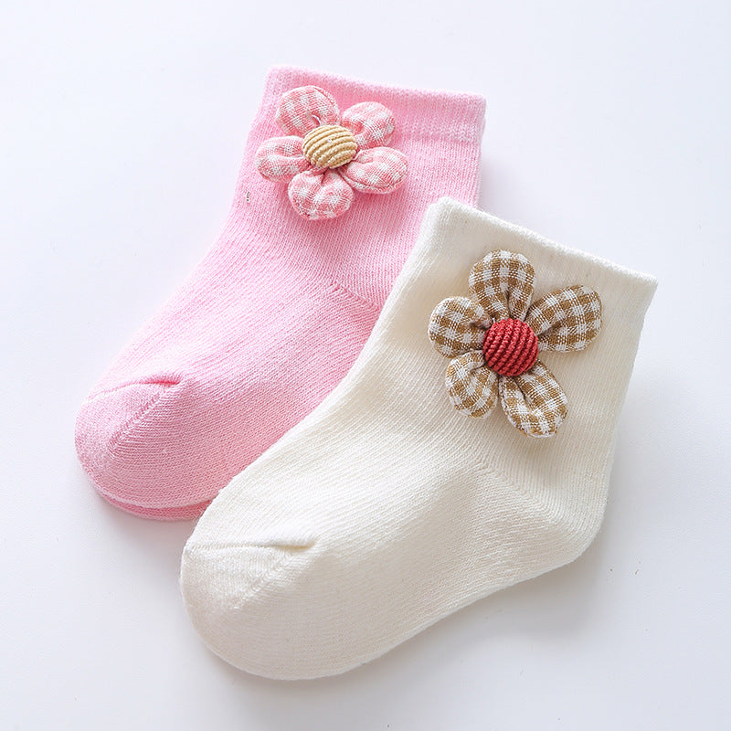 Spring And Autumn Princess  Cartoon Girls Baby Socks