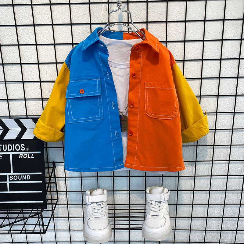 Fashion Shirts Spring And Autumn Boys' Baby Loose Tops
