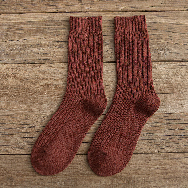 Women's Winter Japanese Solid Color Wool Socks To Keep Warm