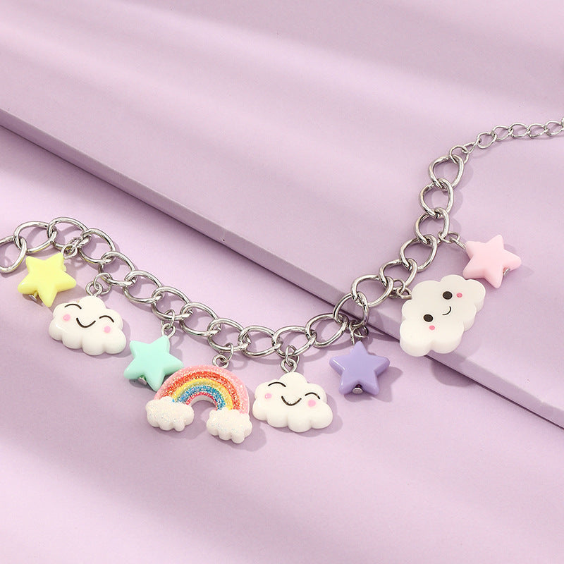 Children's Bracelet Rainbow Clouds Five-pointed Star Cute Pendant