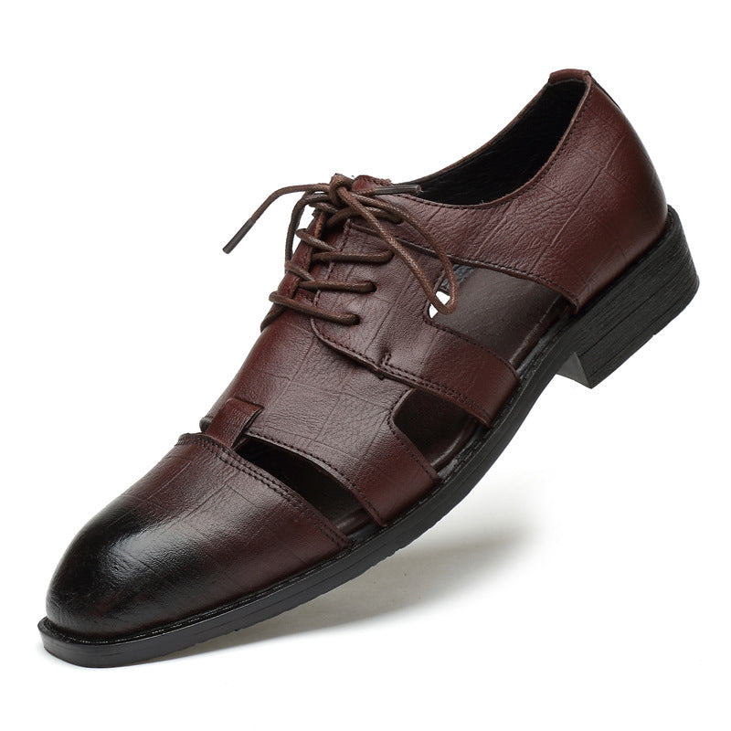 Hollow Business Formal Men's Comfortable Buckle Shoes