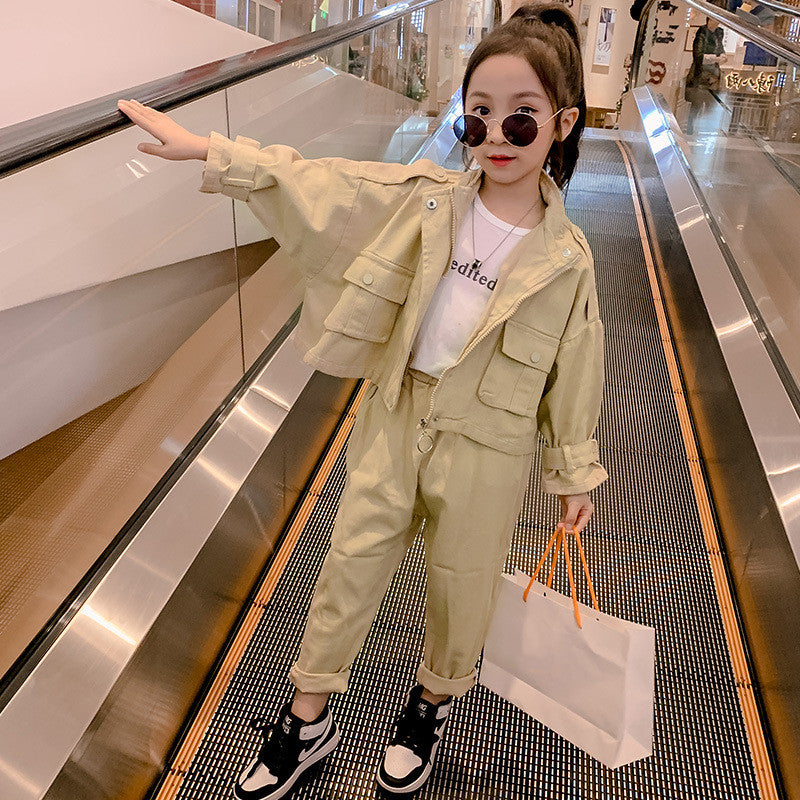 Pure Color Trendy Tooling Suit Korean Version Trend
