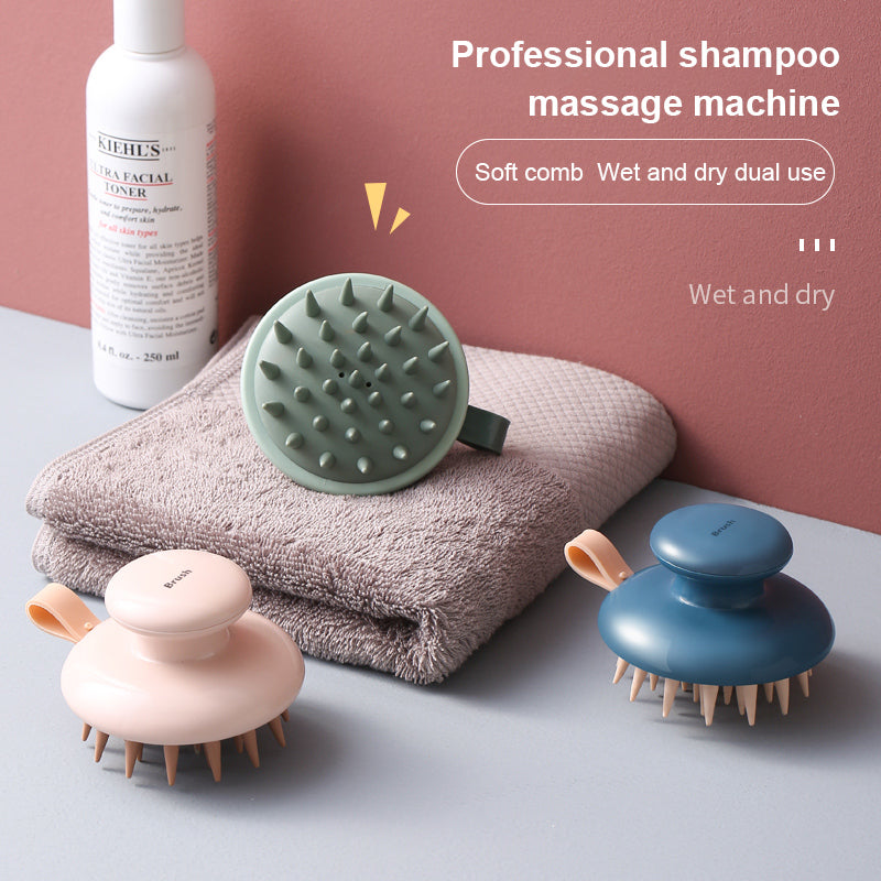 Silicone Head Body Scalp Massage Shampoo Brush Multiple Color Promote Blood Circulation