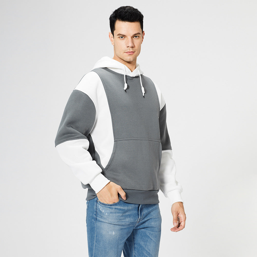 Colorblock Fashion Sweater Men's Plus Size Trendy Casual Sports Top