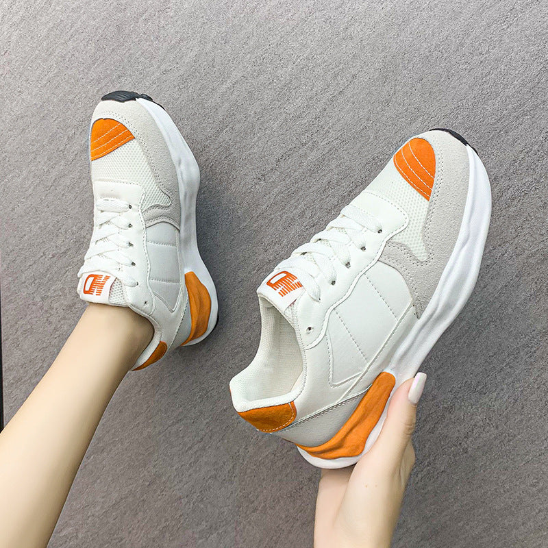 Ins Trendy Student Thick-soled Casual Lace-up Sneakers