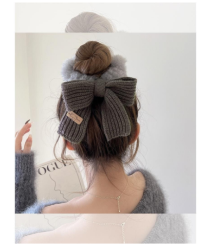 Simple Temperament Ins Wind Bow Hair Tie