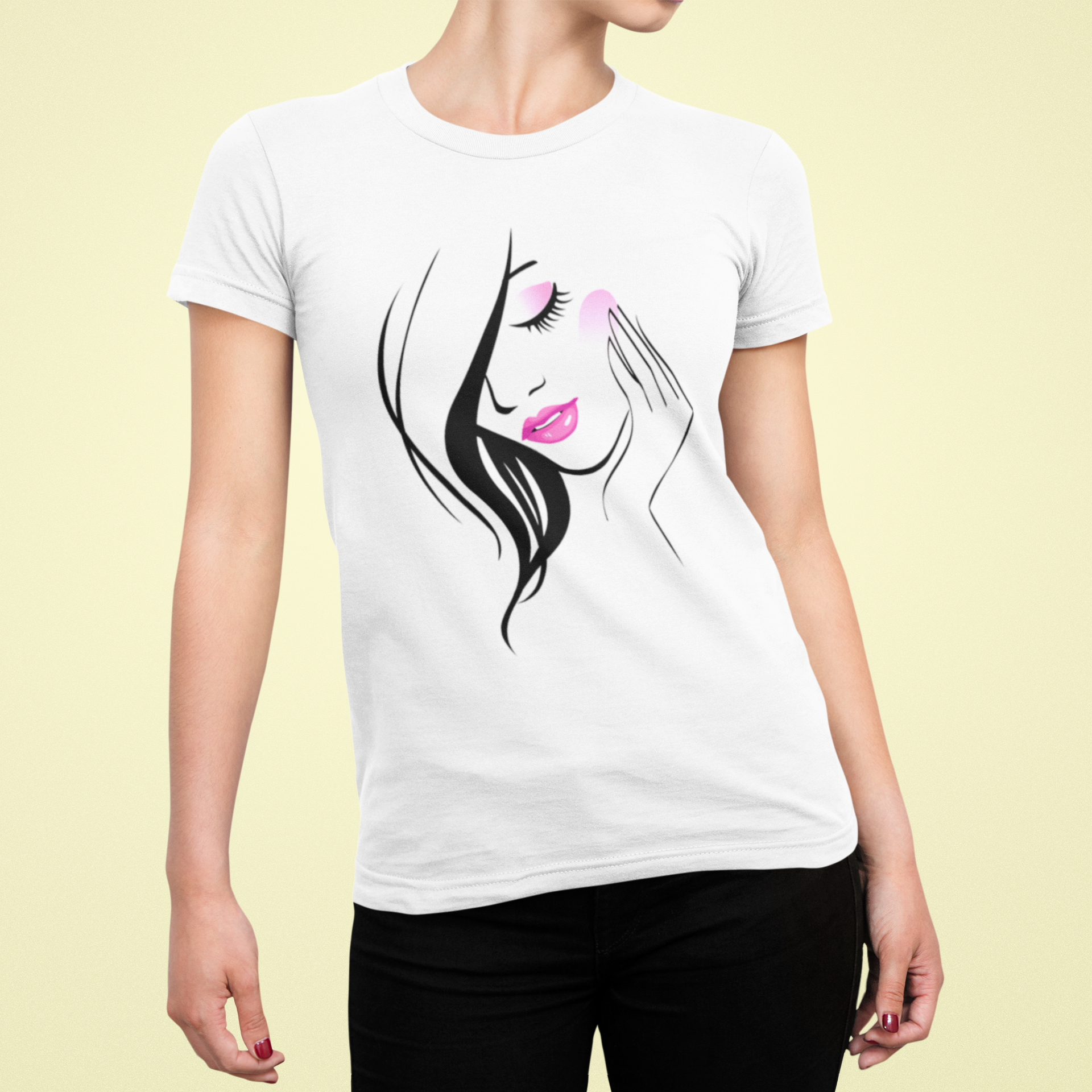 Women's T-shirt with a beautiful women's print
