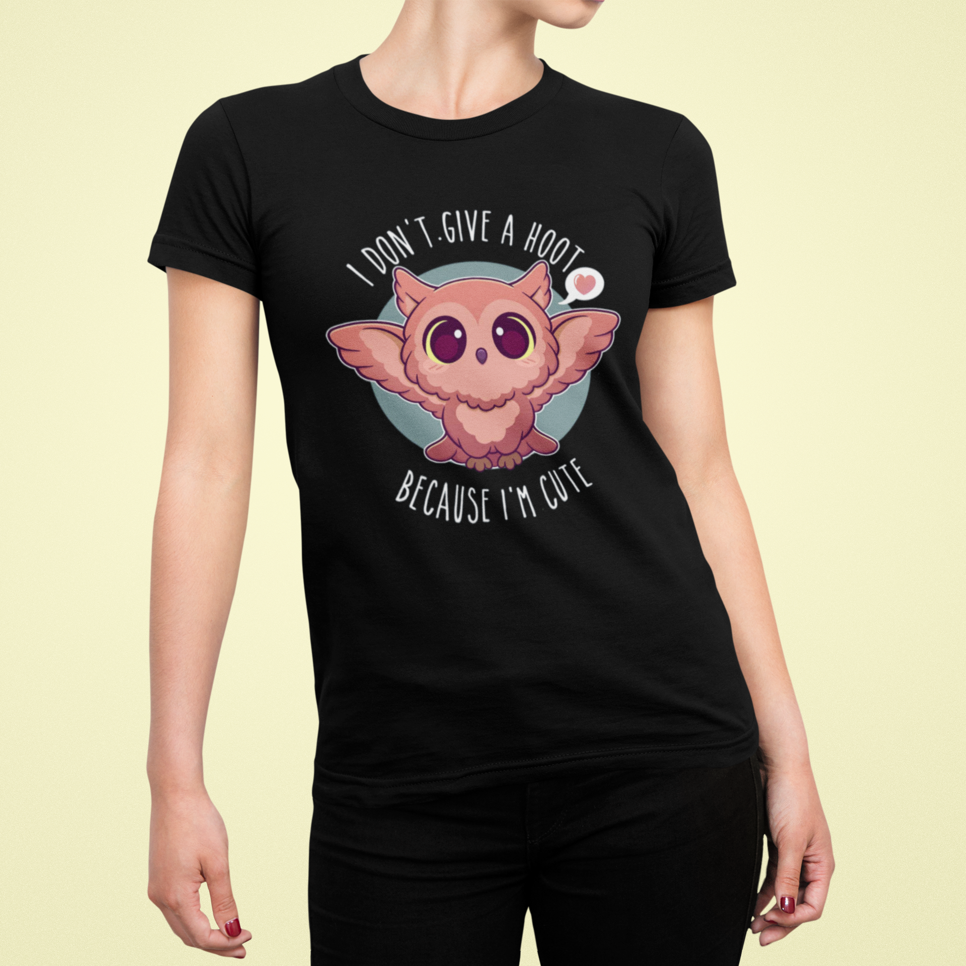Cute Owl Printed T-Shirt For Women